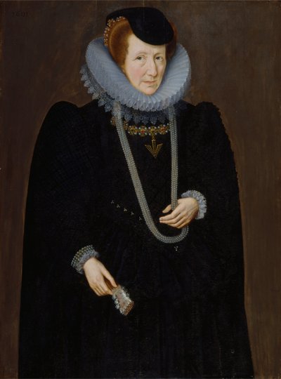 Portret van een vrouw, waarschijnlijk Mary, Lady Scudamore door Marcus Garret Gheeraerts the Younger